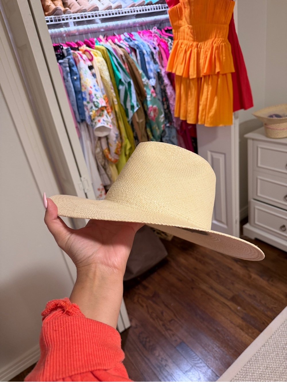 Stetson Natural Straw Ranch Hat with Gray Sweatband